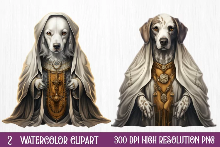 Halloween Ghost Dog Clipart Sublimation, Halloween PNG