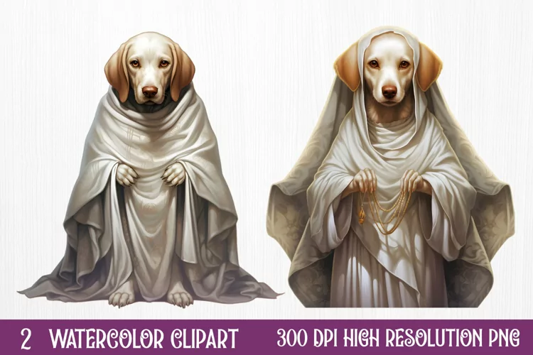 Halloween Ghost Dog Clipart Sublimation, Halloween PNG