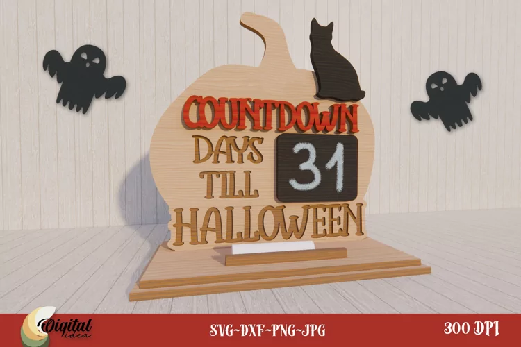 Halloween Countdown Laser Cut. Countdown days Till Halloween