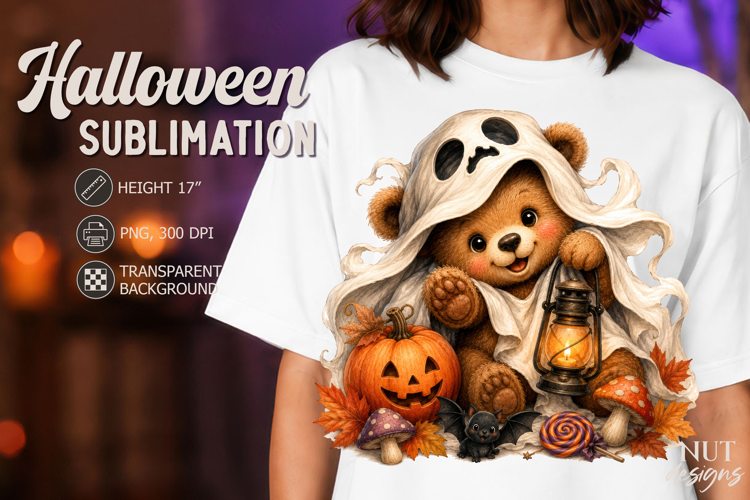 Ghost Bear Halloween clipart Baby animals