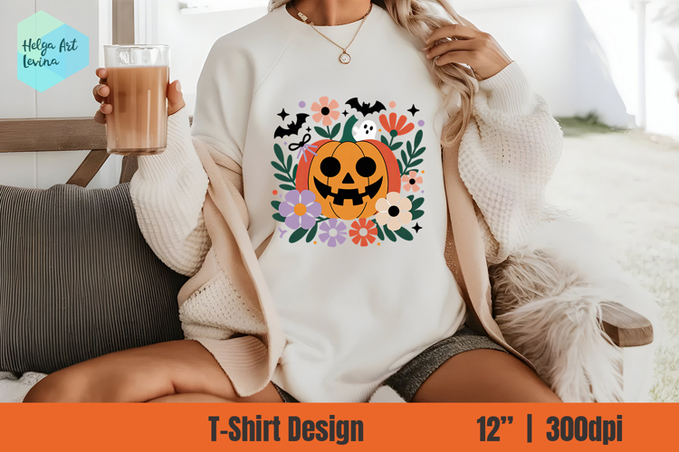 Cute Halloween Sublimation T-shirt PNG