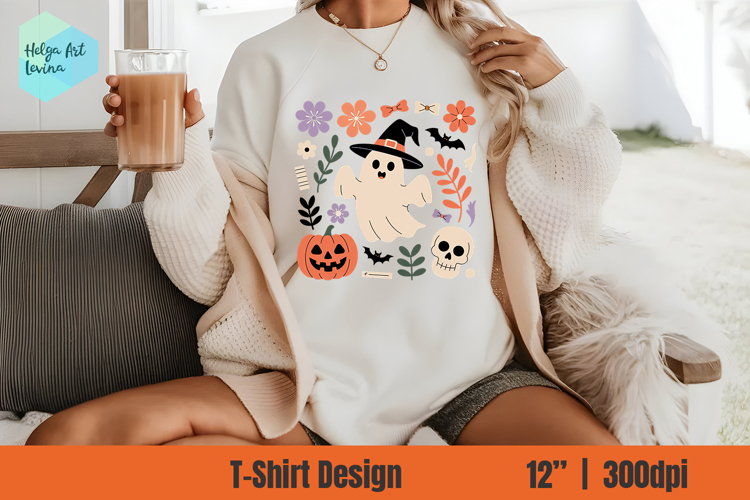 Cute Halloween Sublimation T-shirt PNG