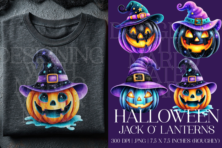 Halloween Pumpkins Graphics, Witch Pumpkins PNG, s3