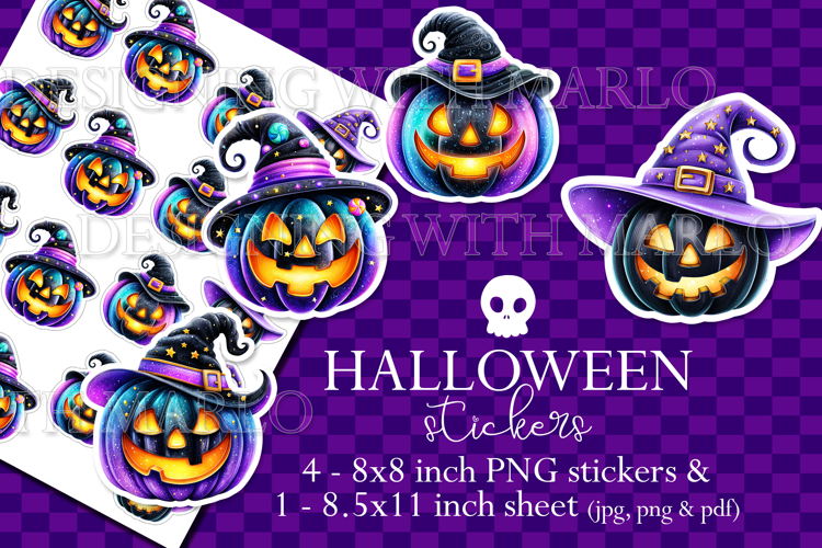 Halloween Stickers, Black Pumpkin Sticker, Planner Sticker 3