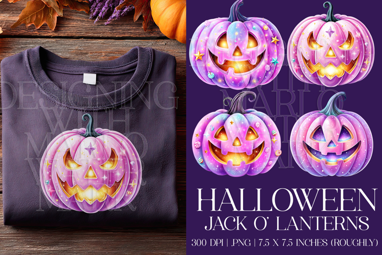 Halloween Pink Pumpkins Graphics, Halloween PNG, s2