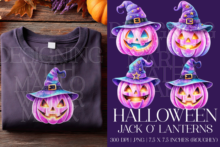 Halloween Pink Pumpkins Graphics, Witch Pumpkins PNG, s1
