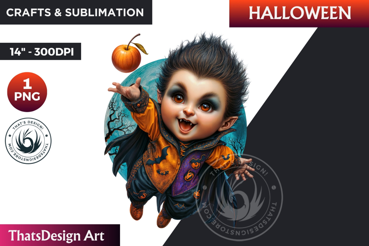 Cute Vampire Clipart Image 7