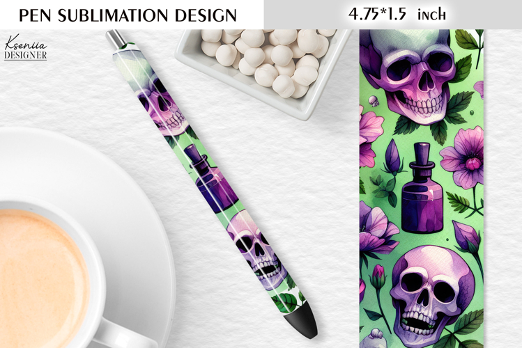 Watercolor Funny Halloween Pattern|Pen Sublimation