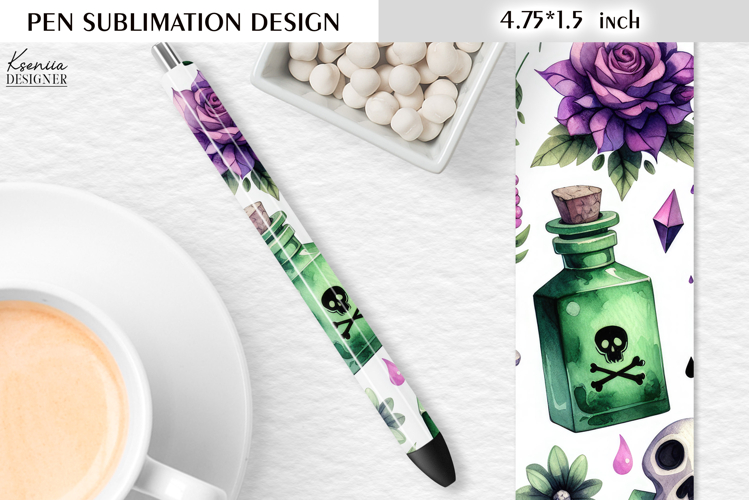 Watercolor Funny Halloween Pattern|Pen Sublimation