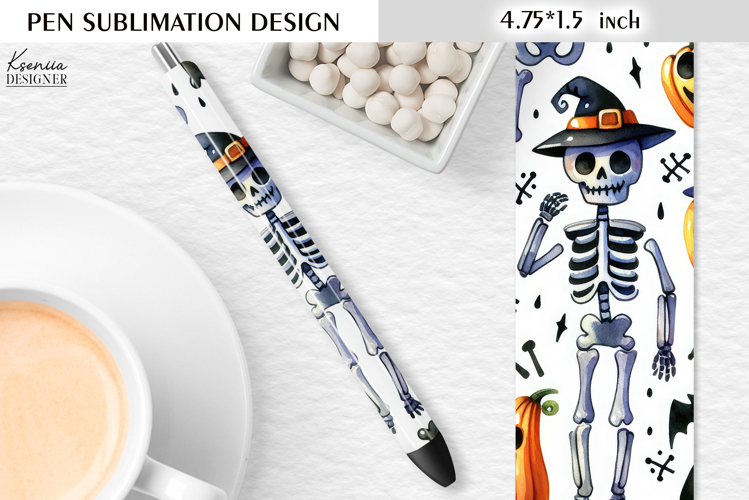 Watercolor Funny Halloween Pattern|Pen Sublimation