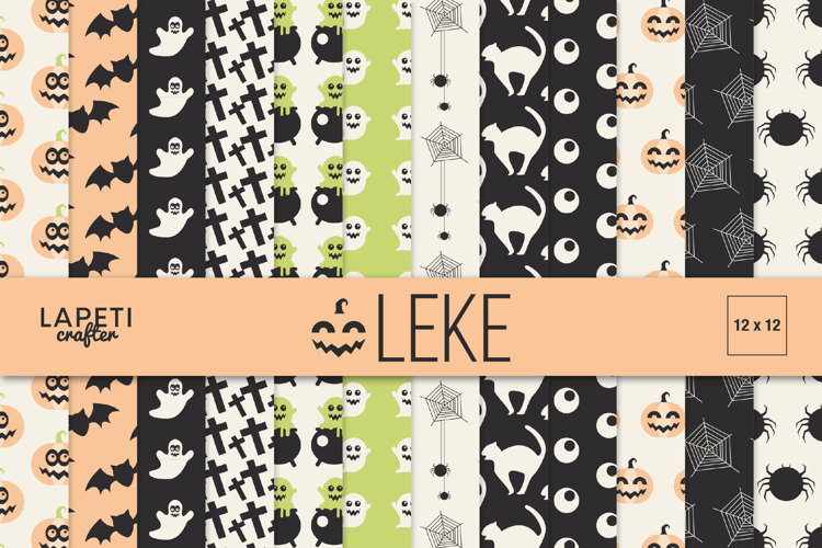 Halloween Digital Paper Pack | Cute Spooky Patterns For Kids