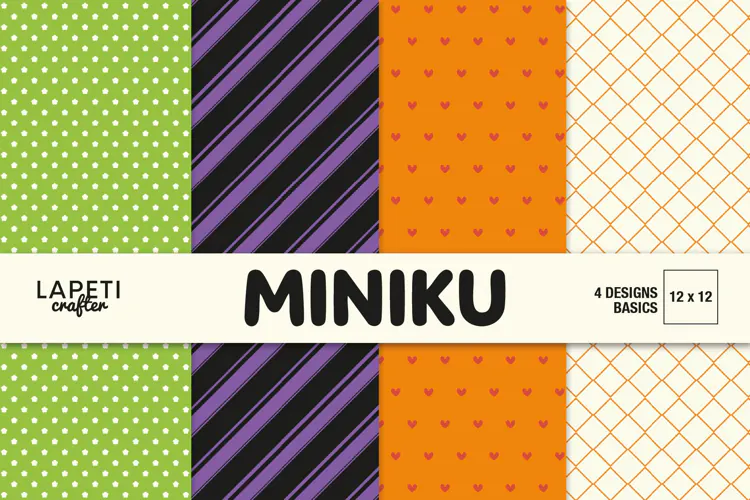Autumn Scrapbook Backgrounds, Orange Purple Green Patterns