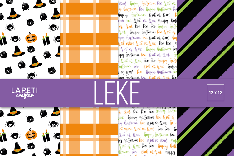 Halloween Digital Papers 12x12, Spooky Scrapbook Backgrounds