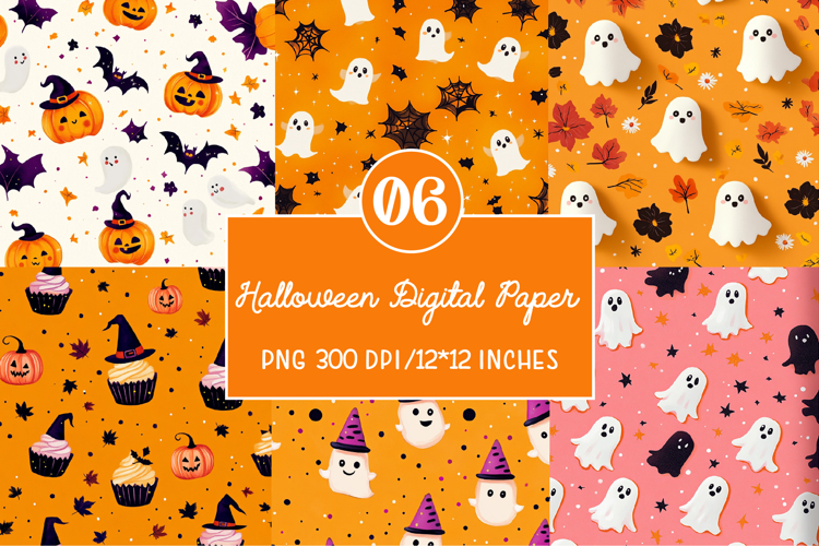 Halloween Digital Papers, seamless pattern backgrounds
