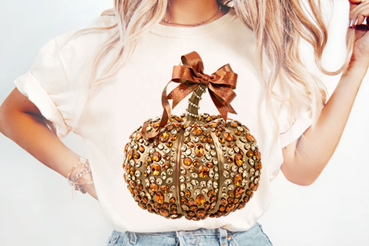 Halloween Disco Glitter Pumpkin PNG Designs