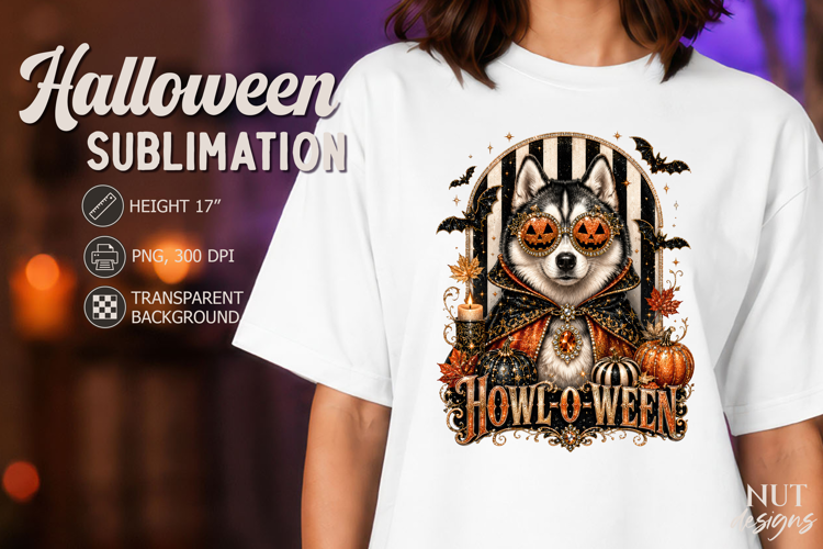 Pet Halloween husky Dog lovers Glamorous circus pumpkin