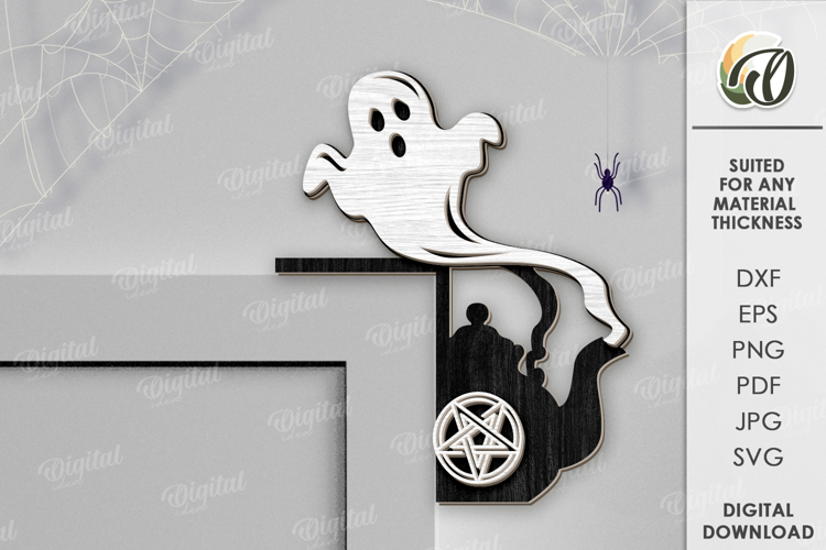 Halloween Door Corner Laser Cut. Halloween Decor SVG