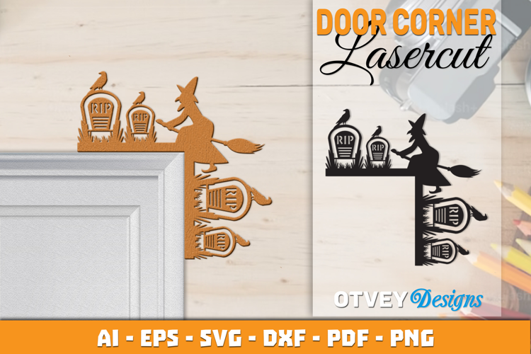 Halloween Door Corner Decoration Lasercut File