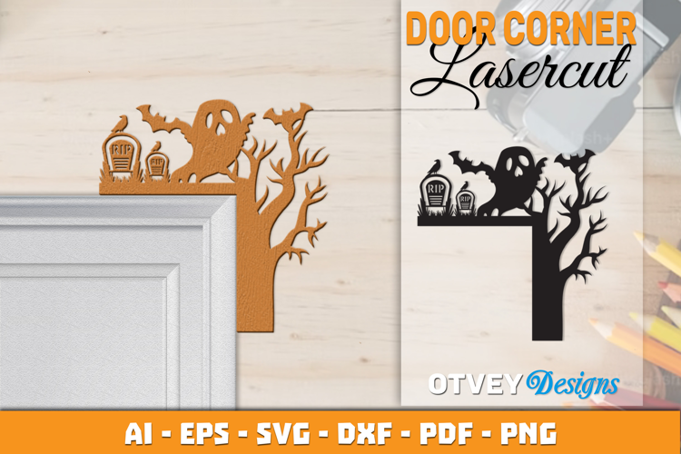 Halloween Door Corner Decoration Lasercut File