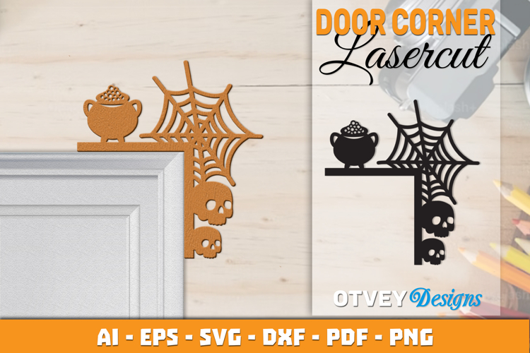 Halloween Door Corner Decoration Lasercut File