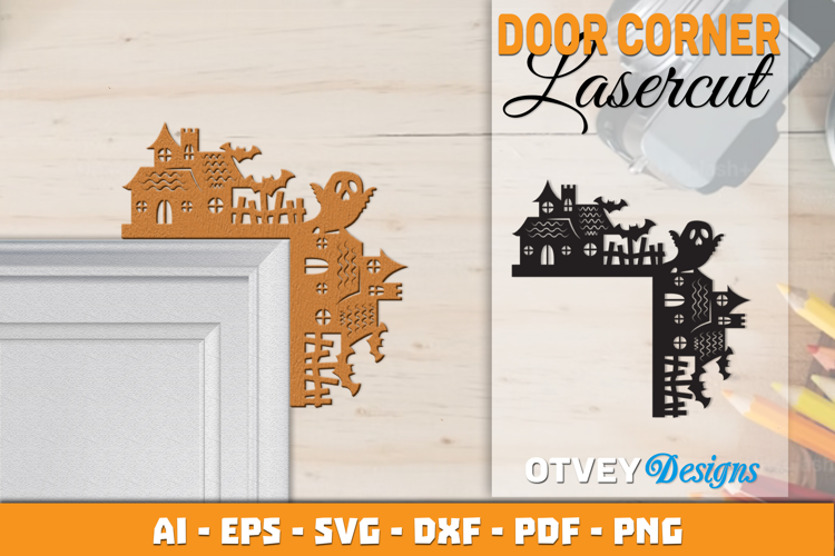Halloween Door Corner Decoration Lasercut File
