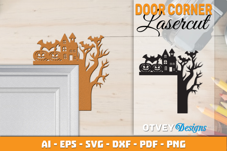 Halloween Door Corner Decoration Lasercut File