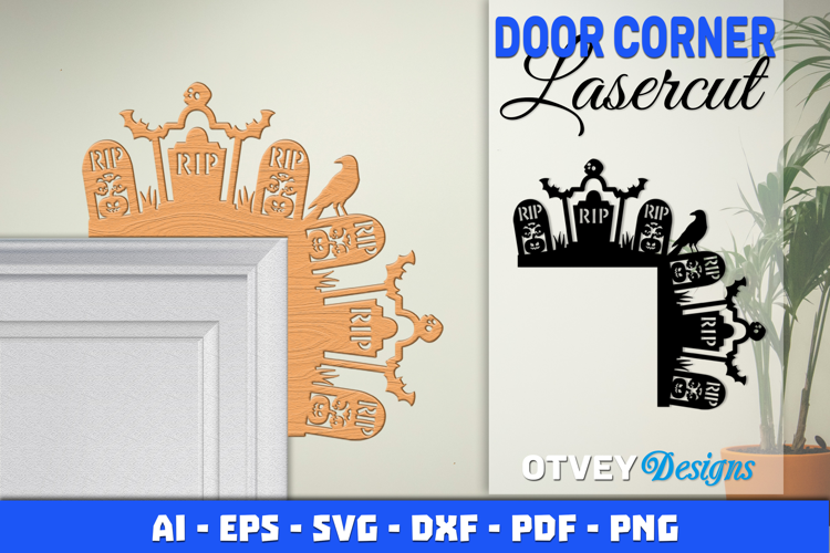 Halloween Door Corner Decoration Lasercut File