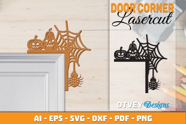 Halloween Door Corner Decoration Lasercut File
