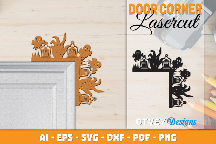 Halloween Door Corner Decoration Lasercut File