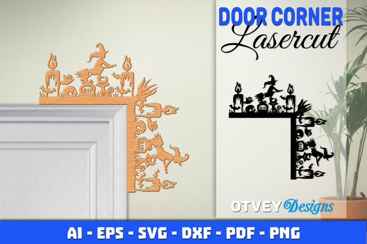 Halloween Door Corner Decoration Lasercut File
