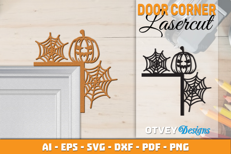 Halloween Door Corner Decoration Lasercut File