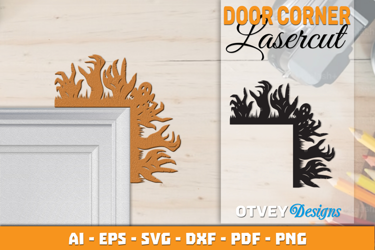 Halloween Door Corner Decoration Lasercut File