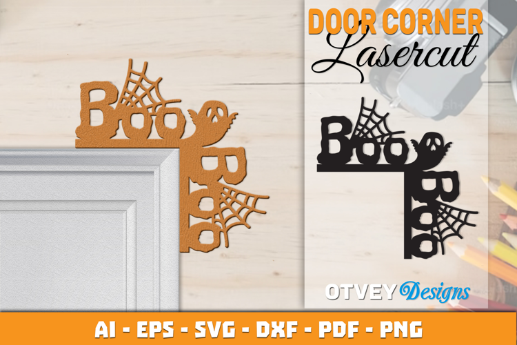 Halloween Door Corner Decoration Lasercut File