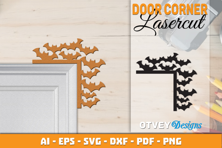 Halloween Door Corner Decoration Lasercut File