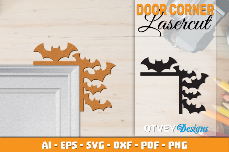 Halloween Door Corner Decoration Lasercut File