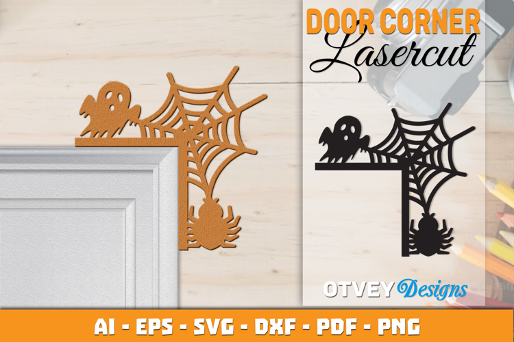 Halloween Door Corner Decoration Lasercut File