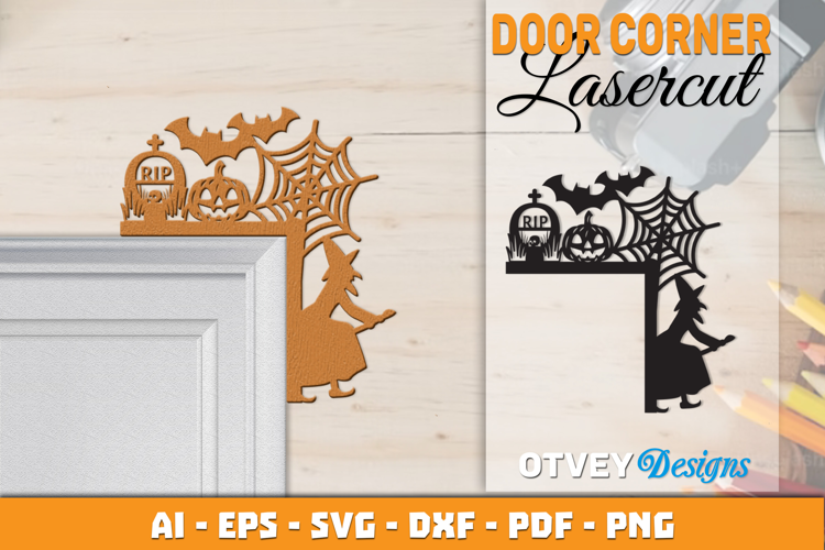 Halloween Door Corner Decoration Lasercut File