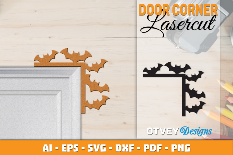 Halloween Door Corner Decoration Lasercut File