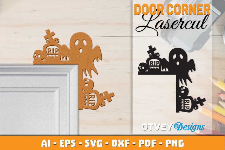 Halloween Door Corner Decoration Lasercut File