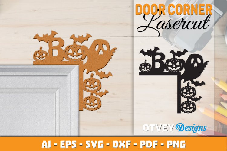 Halloween Door Corner Decoration Lasercut File