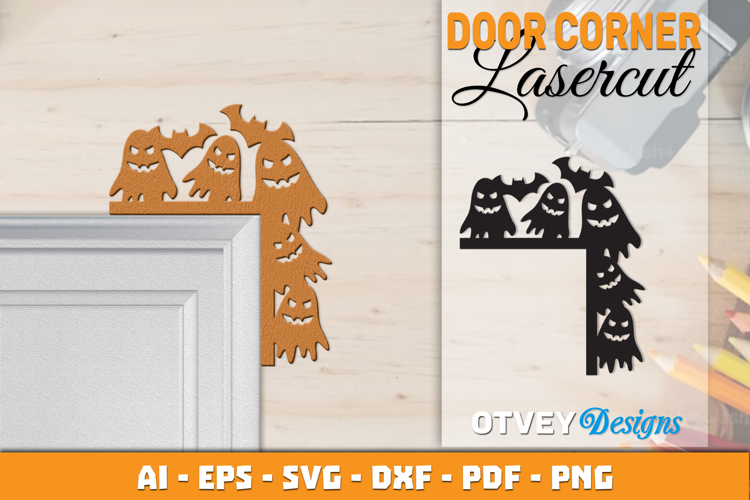 Halloween Door Corner Decoration Lasercut File