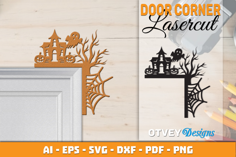 Halloween Door Corner Decoration Lasercut File