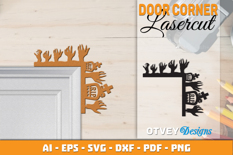 Halloween Door Corner Decoration Lasercut File