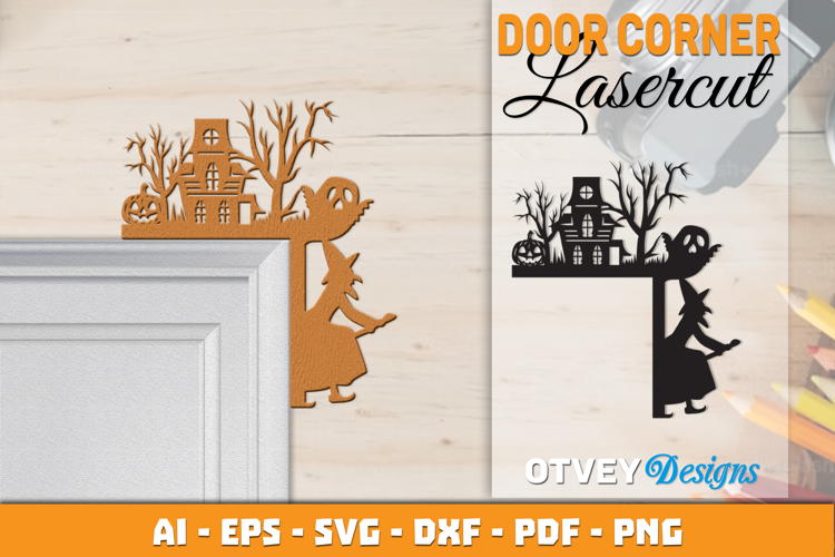 Halloween Door Corner Decoration Lasercut File