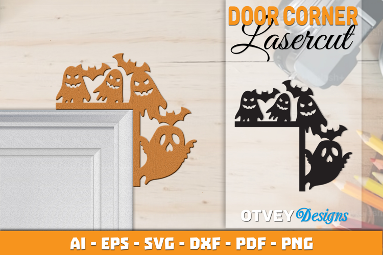 Halloween Door Corner Decoration Lasercut File
