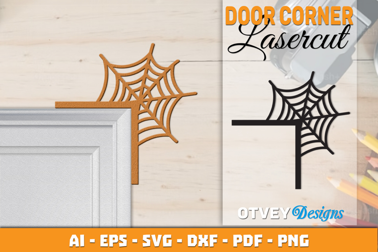 Halloween Door Corner Decoration Lasercut File