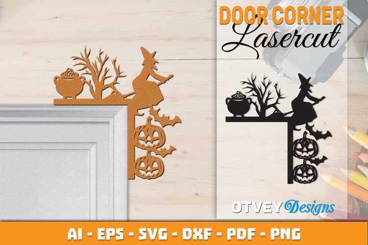 Halloween Door Corner Decoration Lasercut File