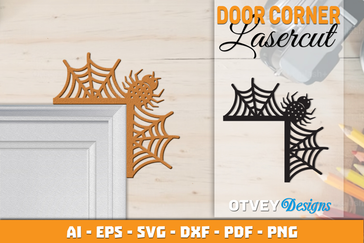 Halloween Door Corner Decoration Lasercut File