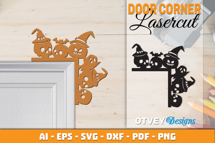 Halloween Door Corner Decoration Lasercut File