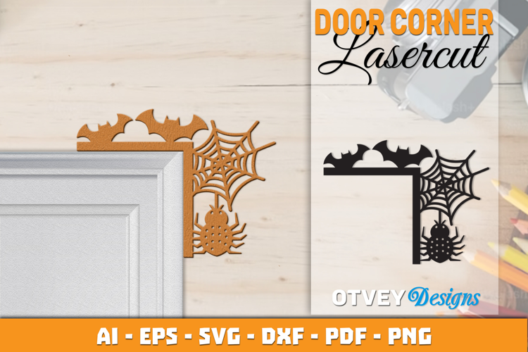 Halloween Door Corner Decoration Lasercut File